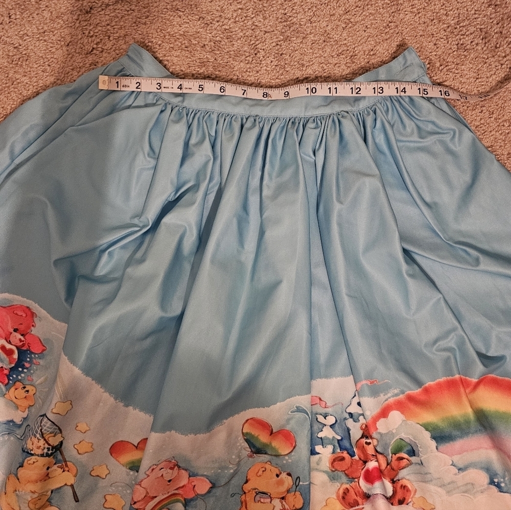 Care Bears X Unique Vintage In The Clouds Gellar Swing Skirt Size L - Picture 9 of 10